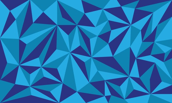 Abstract low poly geometric blue triangle pattern blank background vector