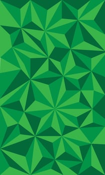 Abstract green low poly triangle pattern wallpaper vector
