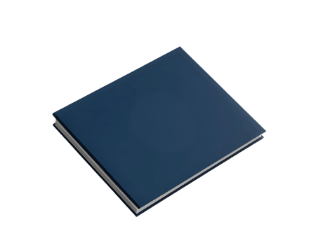 Blank blue book isolated on transparent background png