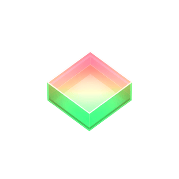 Realistic Detailed 3d Green, Pink, Yellow, Green Cube Icon png
