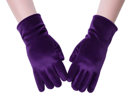 Hands in purple gloves png