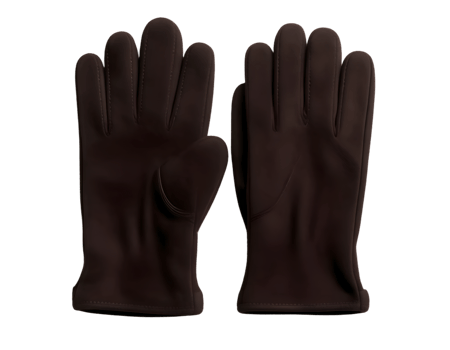 Realistic leather gloves isolated on a transparent background png