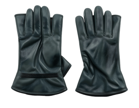Black leather gloves isolated on transparent background png