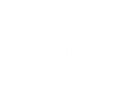 White exclamation mark on transparent background png