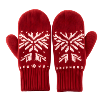 Red Knitted Mittens Isolated On Transparent Background With Gradient Mesh, Illustration png
