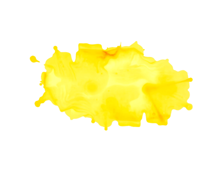 Yellow Watercolor Paint Splash Isolated Transparent Background png
