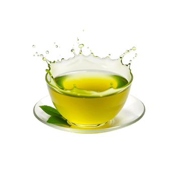 Green tea splash isolated on transparent background png
