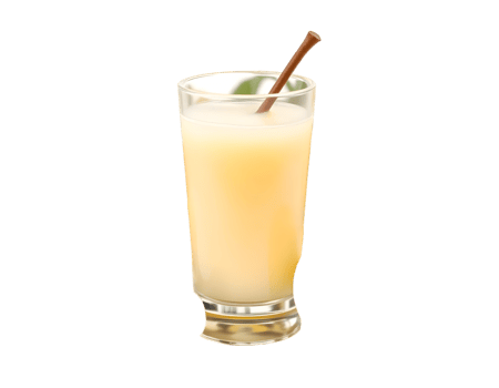 Glass of orange juice with straw isolated on transparent background png