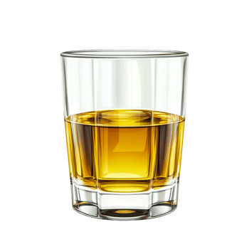 Whiskey Glass Isolated on Transparent Background png