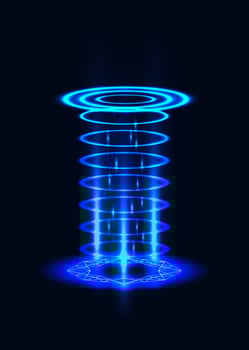 Futuristic Teleport Energy Cylinders with Stunning Glowing Effects That Captivate the Imagination vector