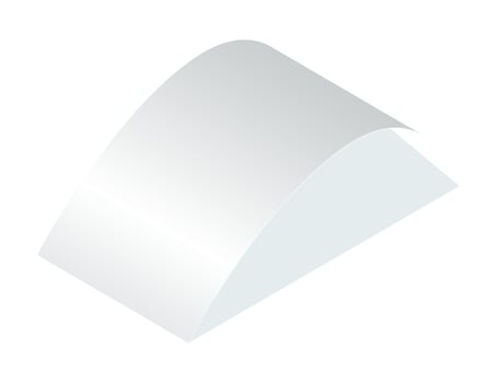 Payment check and receipts with shadow. Curved financial paper, purchase invoice. Buying, bill or calculate pay. Receipt the seller forms vector