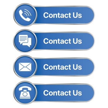 Contact us blue buttons with contact us, contact us, contact us, contact us, contact us vector