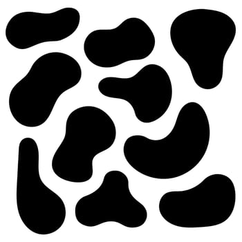 A black and white cow print pattern vector