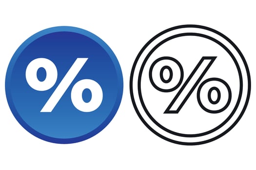 Percentage icon, percentage sign, percentage symbol, percentage icon, percentage symbol, percentage icon, vector