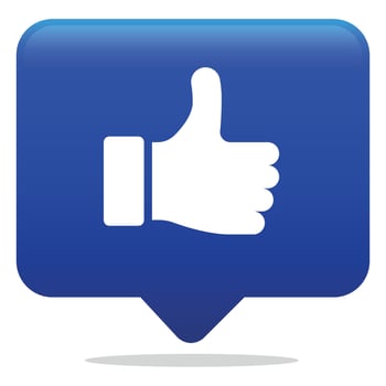 Like button icon illustration vector