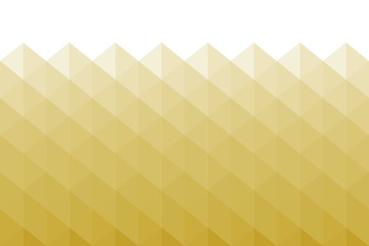 Golden triangle background with white and yellow squares vector