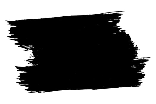 A black paint brush stroke on a white background vector
