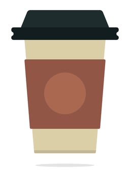 Coffee cup icon on white background vector