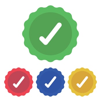 Check mark icon vector