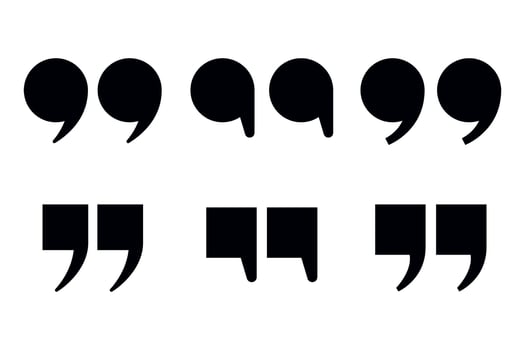 A set of four black speech bubbles with different shapes vector