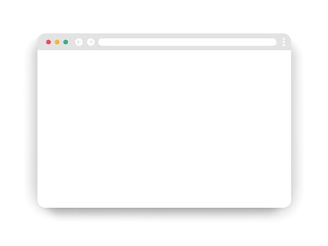 Minimalist Blank Web Browser Interface Set vector
