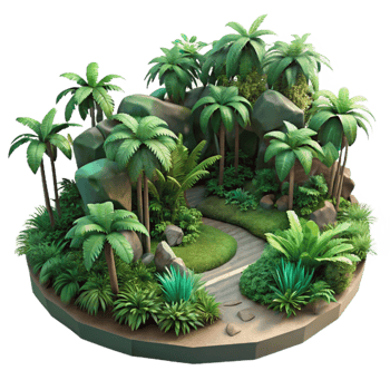 impressive rustic Parallel Universe Jungle Dense Vegetation Transparent png