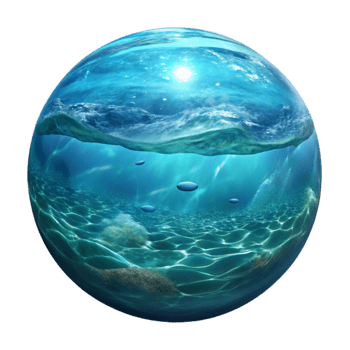 elegant abstract Parallel Universe Ocean Underwater Scene Transparent professional png