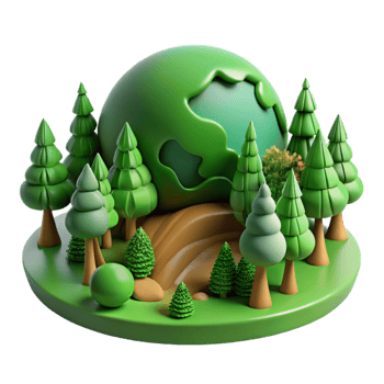 dramatic classic Parallel World Forest Scene Green Cutout detailed png