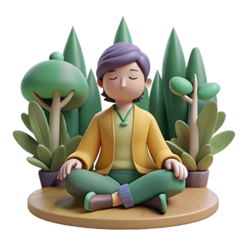 stunning artistic Person Meditating in Forest Isolated Mindful Moment genuine png