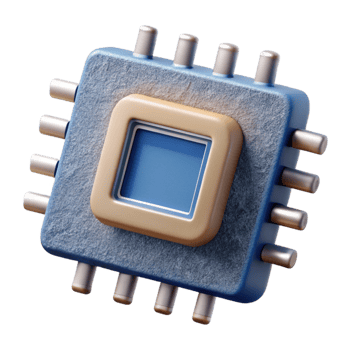 elegant rustic Quantum Computer Chip Circuitry Detail Cutout Element png