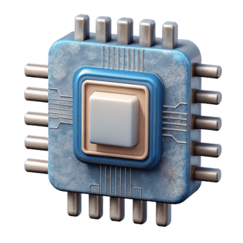 impressive traditional Quantum Computer Chip Design Cutout with Intricate Details detailed png