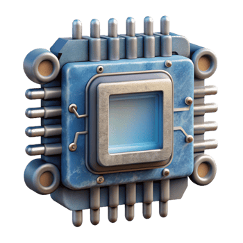 impressive creative Quantum Computer Processor Intricate Design Cutout premium png