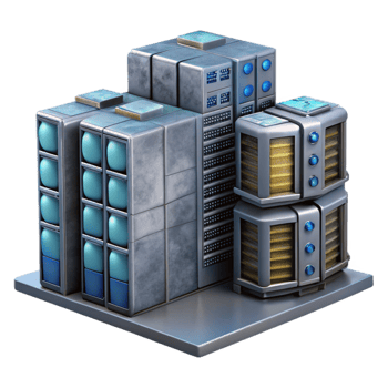 elegant rustic Quantum Computer Server Room Cutout with Racks and Servers genuine png