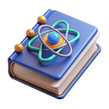 serene minimalist Quantum Computing Education Textbook Transparent Background high resolution png