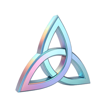 Holographic Geometric Abstract Shape on Transparent Background png