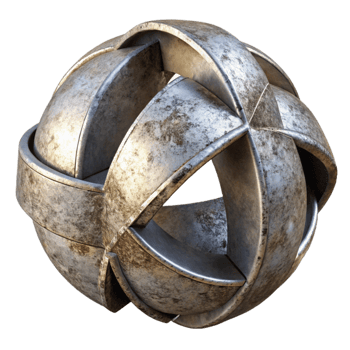 beautiful creative Recycled Metal Sculpture Side View Transparent genuine png