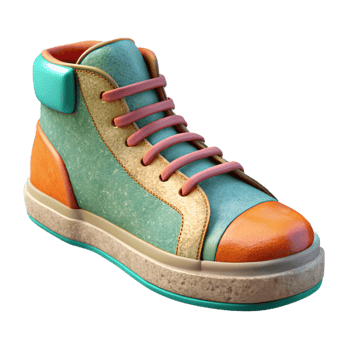 extraordinary contemporary Retro Sneaker Cutout on Transparent Background authentic png