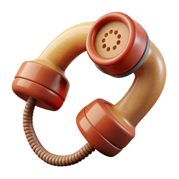 extraordinary minimalist Retro Telephone Receiver Cutout with Cord authentic png