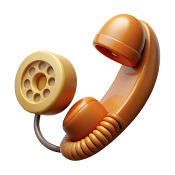 beautiful contemporary Retro Telephone Receiver Cutout with Cord high quality png