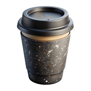 wonderful vintage Reusable Coffee Cup with Silicone Lid Isolated original png