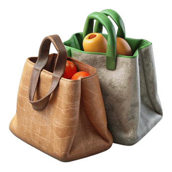 extraordinary artistic Reusable Grocery Bags Canvas Isolated high resolution png
