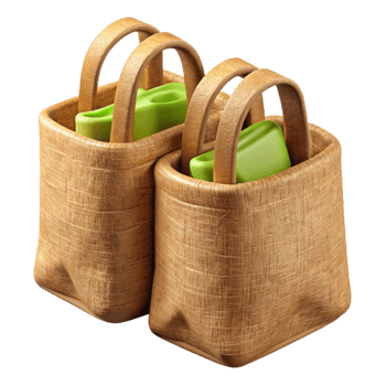 stunning abstract Reusable Grocery Bags Natural Fiber Transparent Background png