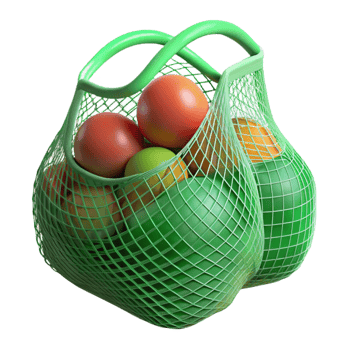 vibrant vintage Reusable Produce Bags Mesh Style Transparent original png