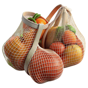 impressive artistic Reusable Produce Bags Mesh Style Transparent professional png