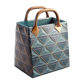 elegant abstract Reusable Shopping Bag with Groceries Cutout original png