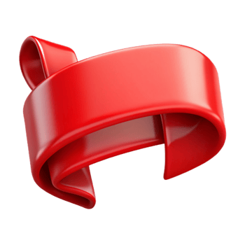 impressive artistic Ribbon Banner Festive Red Isolated exclusive png
