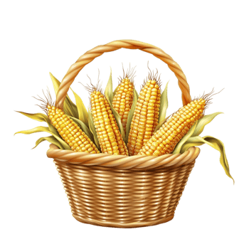 Basket of Golden Wheat png