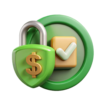 vibrant abstract Secure Online Banking Illustration with Green Dollar Sign Isolated original png