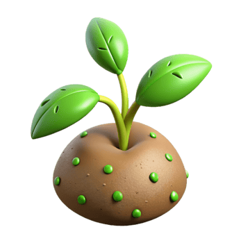 stunning vintage Seedling Sprouting Cutout Green Shoots detailed png