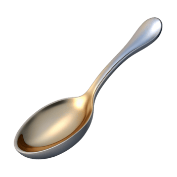 beautiful modern Silver Spoon Bending Upwards Transparent Background exclusive png